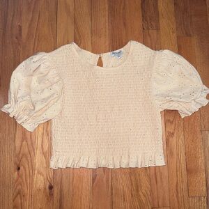 Butter Yellow Puff Sleeve Women's Top from She and Sky